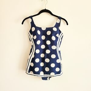 NWT DEADSTOCK 1960s polka dot swimsuit